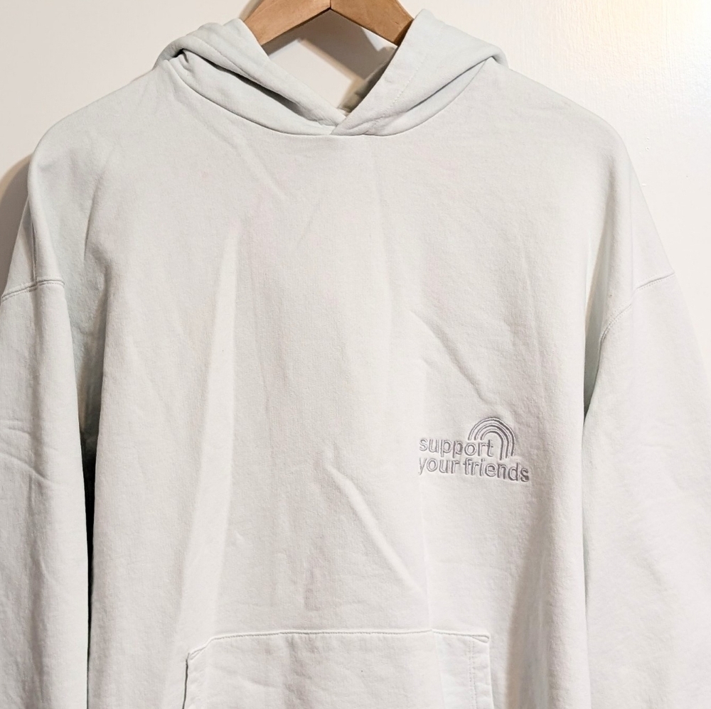 KROST New York "Support Your Friends" Hoodie - Light Mint/Seafoam - XL